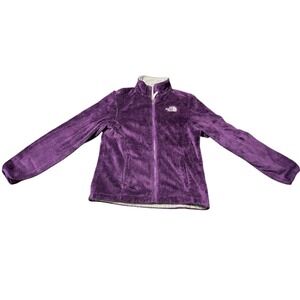 The North Face Osito‎ Fleece Jacket Womens Small Purple Full Zip Plush Soft
